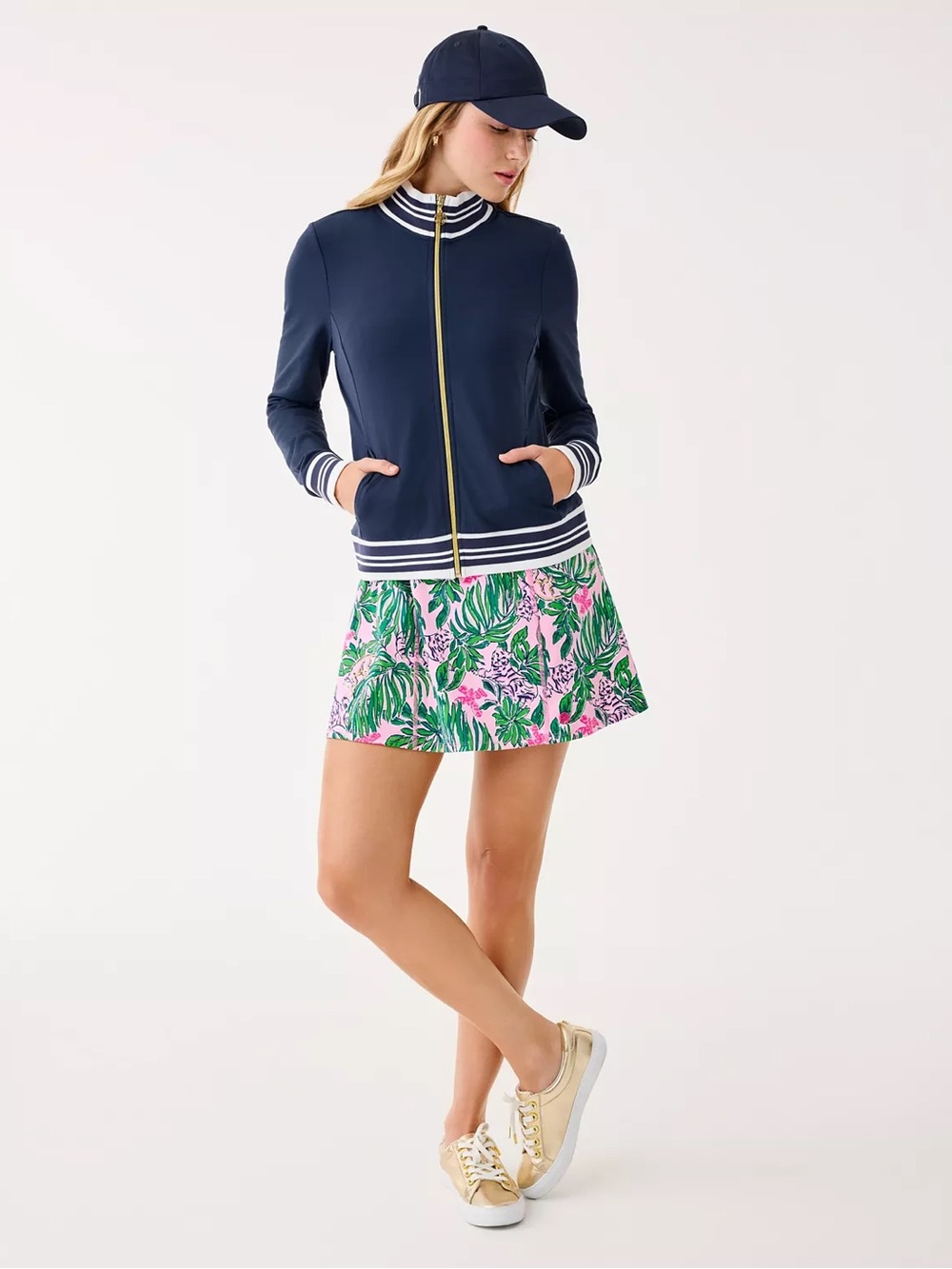 Lilly Pulitzer UPF 50+ Luxletic Regate Jacket Low Tide Navy